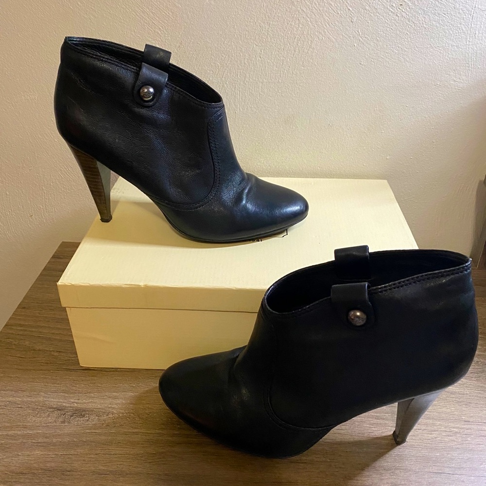 COACH Authentic Leather Ankle Boots
